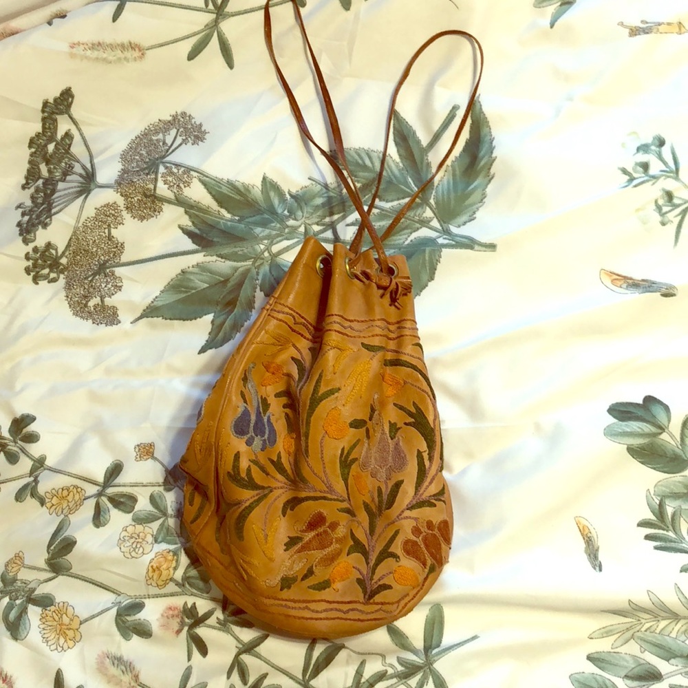 Embroidered floral bag
